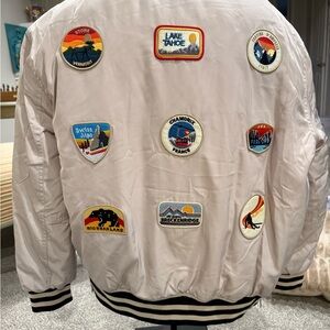Vintage Havana Cream Bomber Jacket